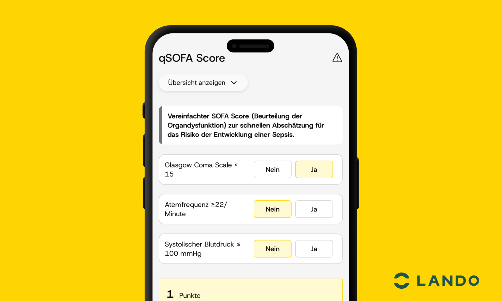 Qsofa Screen qSOFA-Score – Sepsis frühzeitig erkennen